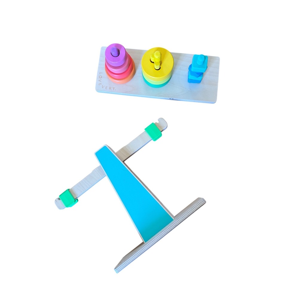 Lovevery toy bundle shape stacker puzzle and scale‎